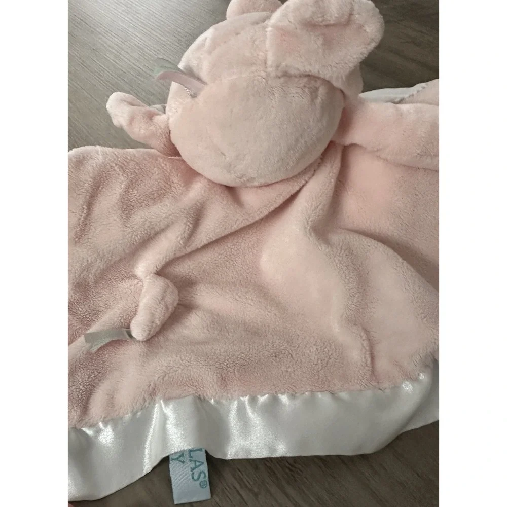 Douglas Baby Girl Lovey Security Blanket Pink Plush Elephant Satin Edge